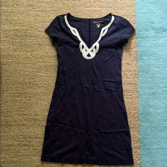 Lilly Pulitzer Navy Cotton Brewster Dress - Picture 2 of 5